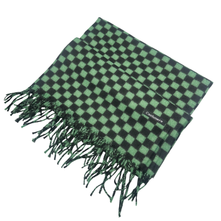 Esarfa Cashmere CHESS, Verde, 70x180cm [1]
