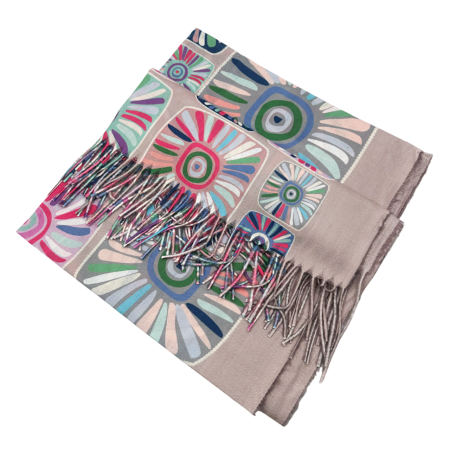Esarfa Cashmere MYSTIC, Roz cenusiu, 70x180cm [1]