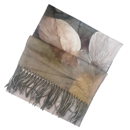 Esarfa Dama 70x180 cm cu Imprimeu Floral Maro [2]