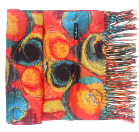 Esarfe Casmir & Vascoza & Manusi - Esarfa Cashmere CAMERON, Portocaliu, 70x180cm