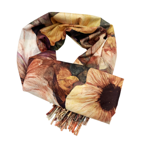 Esarfa cu 2 fete Cashmere CAROLINE, Aramiu [3]