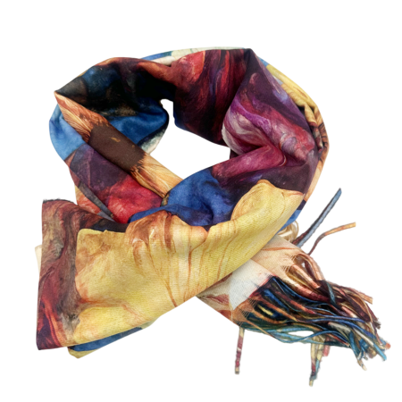 Esarfa Cashmere CAROLINE, Galben Albastru [2]