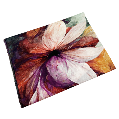 Esarfa cu 2 fete Cashmere CAROLINE, Mov, 70x180cm [4]