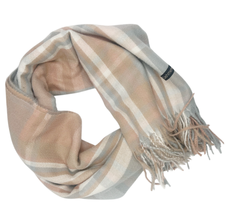 Esarfa Cashmere FEDERICA, Gri/ Roz maroniu, 60x185cm [1]