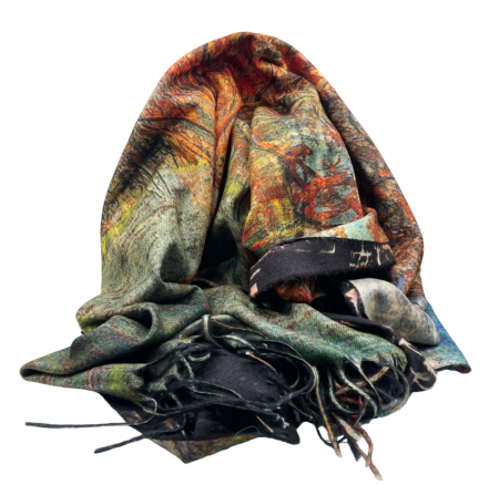 Esarfe Casmir & Vascoza & Manusi - Esarfa cu 2 fete Cashmere JANINE, Portocaliu