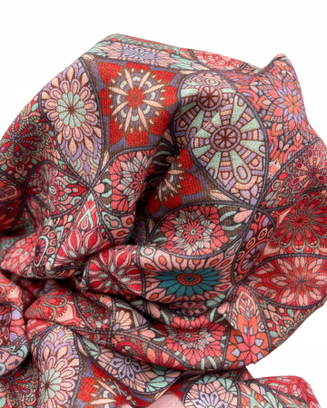 Esarfa cu 2 fete Cashmere Michelle Roz coral [1]