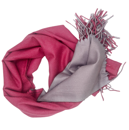 Esarfa cu 2 fete Cashmere VERONIQUE, Fuchsia/ Mov [3]