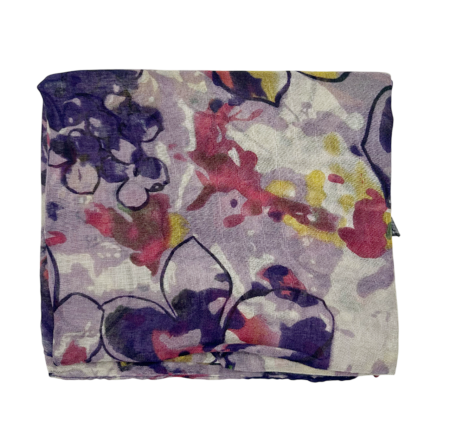 Esarfa cu flori KATHY, Mov, 70x180cm [1]