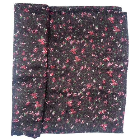 Esarfa maro-inchis cu floricele mici burgundy LUCILLE [2]