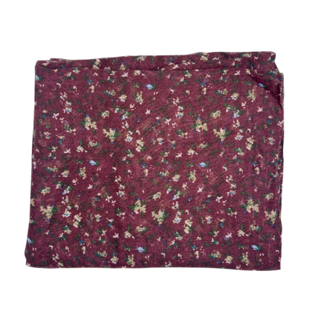 Esarfa cu flori LUCILLE, Mov sangria, 70x180cm [1]