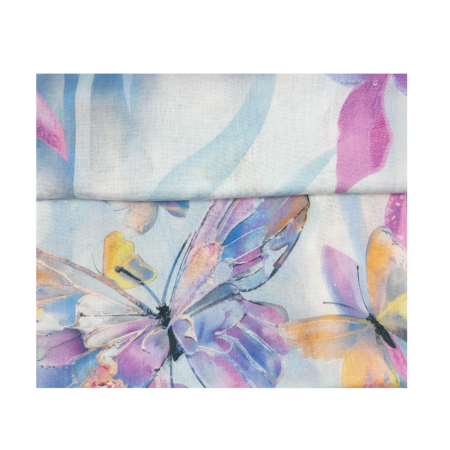 Esarfa cu fluturi CALISTA, Roz, 70x170cm [1]