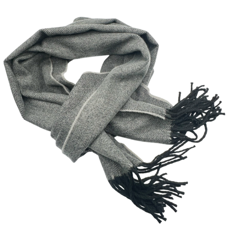 Esarfe & Fulare - Esarfa unisex ASHFORD cu franjuri gri
