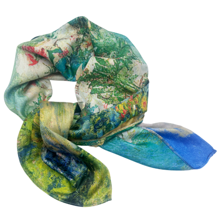 Esarfa dama ANITA cu peisaj si motive florale [2]