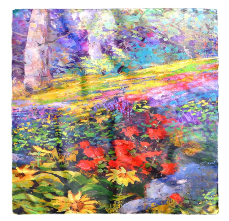 Esarfe Imprimate - Esarfa dama BEATRICE, Cu 2 fete, 70x70cm