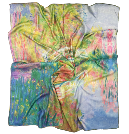 FASHION - Esarfa dama BERTILLE din matase, Cu flori