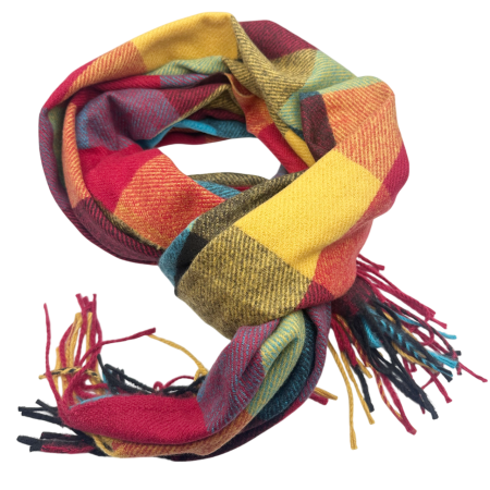 MODA & ACCESORII - Esarfa dama Cashmere CAMDEN - Sal in carouri multicolor