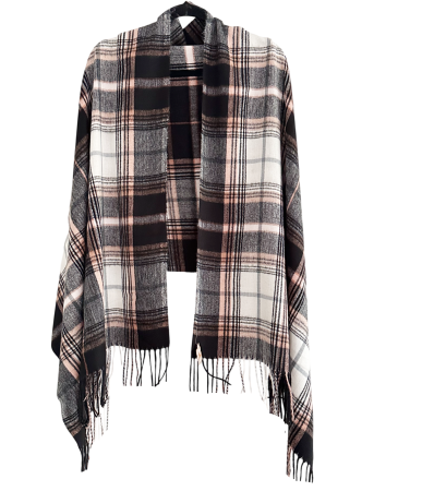 Saluri & Fulare - Esarfa dama Cashmere CAMDEN - Sal in carouri negru