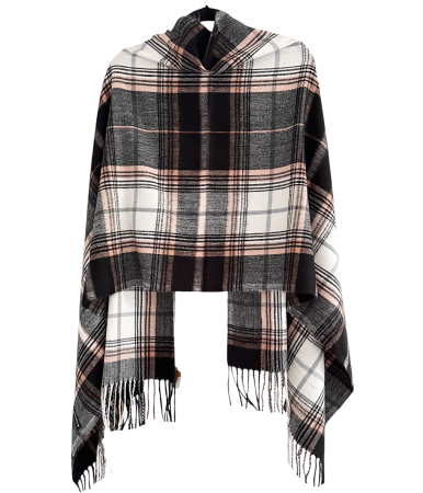 Esarfa dama Cashmere CAMDEN - Sal in carouri negru [1]