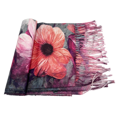 Esarfa Cashmere CAROLINE, Rosu mov [4]