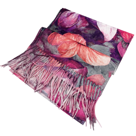 Manusi Si Esarfe Casmir & Vascoza - Esarfa Cashmere CAROLINE, Rosu mov