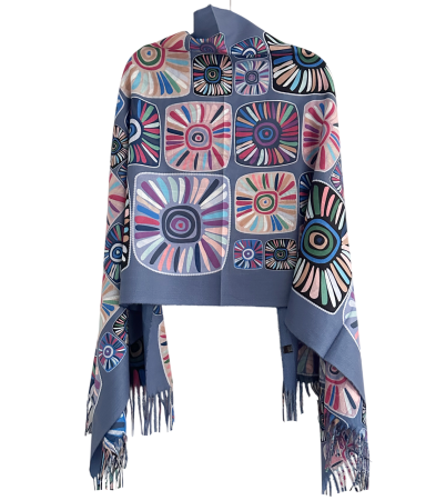 Esarfa Cashmere MYSTIC - Albastru petrol, 70x180 cm [1]