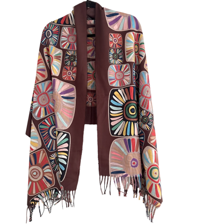MODA & ACCESORII - Esarfa Cashmere MYSTIC, Maro, 70x180cm
