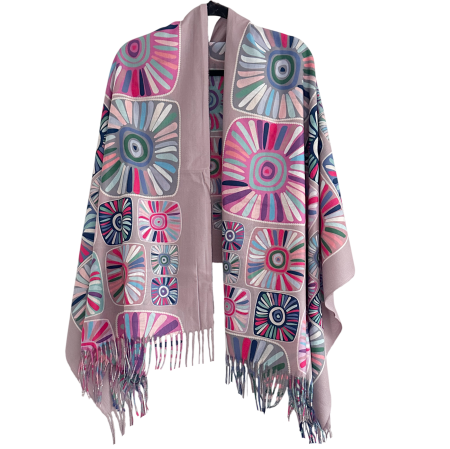 MODA & ACCESORII - Esarfa roz-cenusiu Casmir MYSTIC 70x180 cm