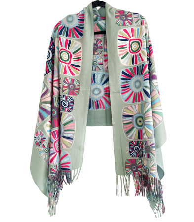 Saluri & Fulare - Esarfa Cashmere MYSTIC, Verde menta, 70x180cm
