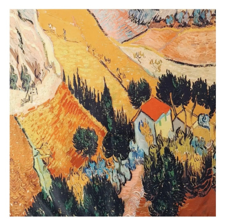 Esarfa dama CHIARA, Cu peisaje, 70x70cm [1]