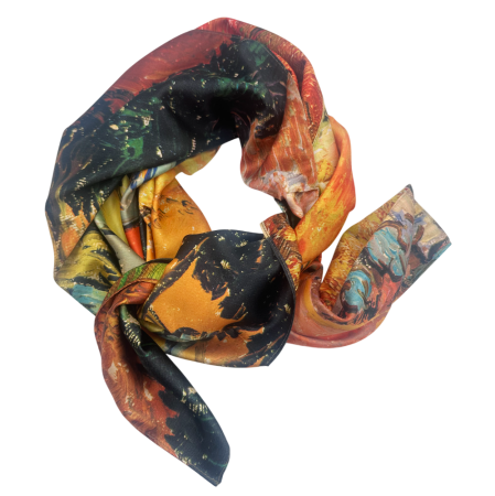 Esarfa dama CHIARA, Cu peisaje, 70x70cm [3]