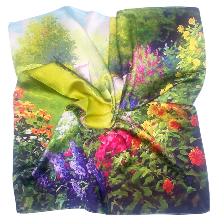 Esarfe Patrate - Esarfa dama CLAIRE cu pictura, 70x70cm