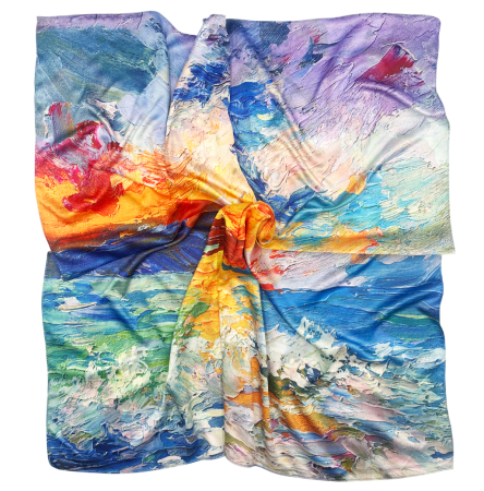 Esarfa dama GIULIA, Cu 2 fete, 70x70cm [2]