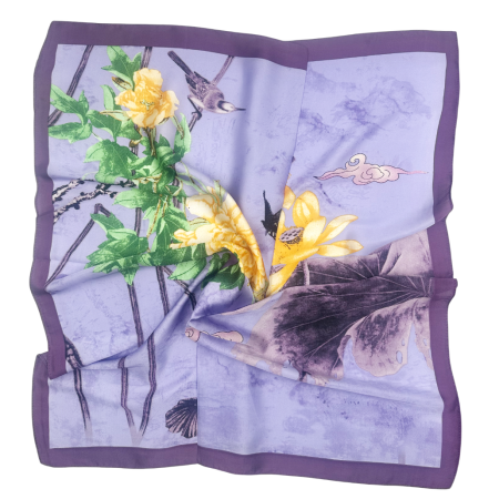 Esarfe Patrate - Esarfa dama ISABELLA cu flori, 70x70cm