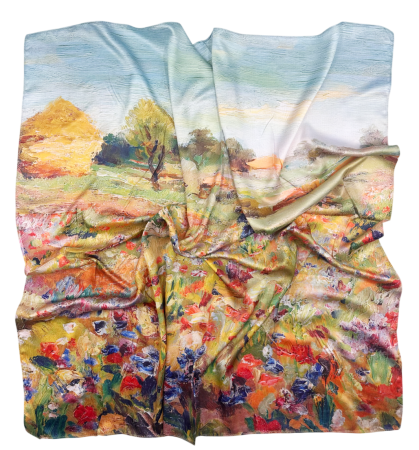 Esarfa dama BERNADETTE, Cu 2 fete, 70x70cm [2]