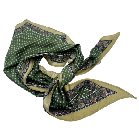 Esarfe Matase & Voal & Satin - Esarfa dama VICTORIA triunghiulara, verde