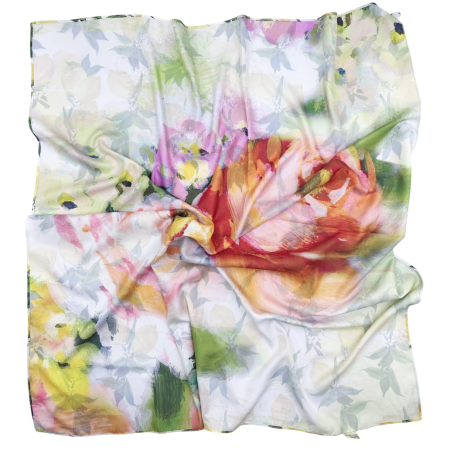 Esarfa dama cu flori si lamai LIMONE CAPRI - Fina si Eleganta| Pravalia Cu Surprize [2]