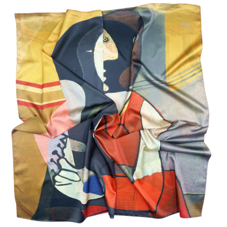 Esarfe Patrate - Esarfa dama LUCIA, Cu 2 fete - desen abstract