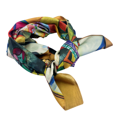 Esarfa dama LUCIA, Cu 2 fete - desen abstract [1]