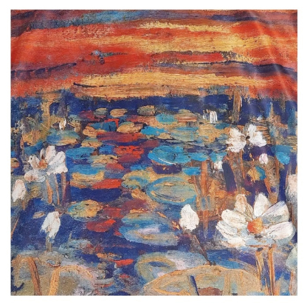 Esarfe Patrate - Esarfa dama LUCIA cu flori, 70x70cm