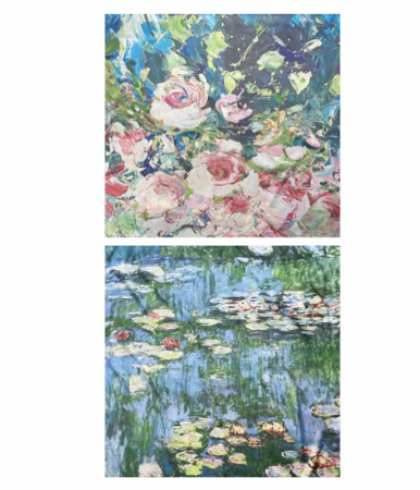 Esarfa dama MICHELLE, cu bujori si trandafiri [2]