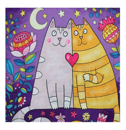 Esarfa dama MILDRED cu irisi si pisica [5]