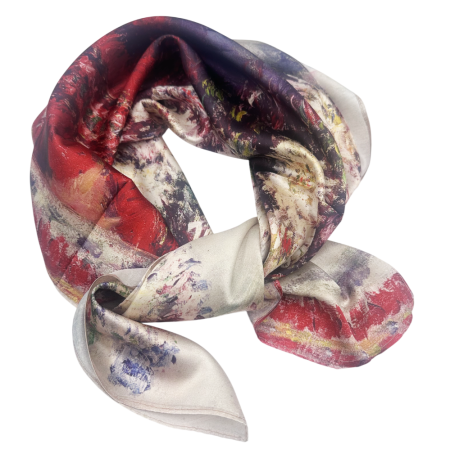 Esarfa dama NATALIE cu crizanteme picturi celebre [1]