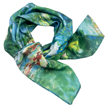 Esarfa dama ODETTE cu peisaj si motive florale [2]