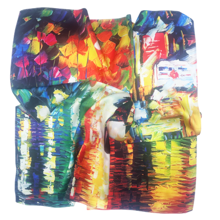 Esarfe Patrate - Esarfa dama SELENA cu pictura