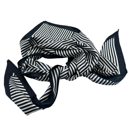 Esarfa dama VICTORIA cu dungi, Negru/ Alb [1]