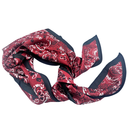 MODA & ACCESORII - Esarfa dama VICTORIA triunghiulara - Bordo cu model ornamental