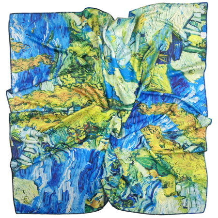 Esarfe Matase & Voal & Satin - Esarfa dama LOULOU, Cu picturi celebre Van Gogh