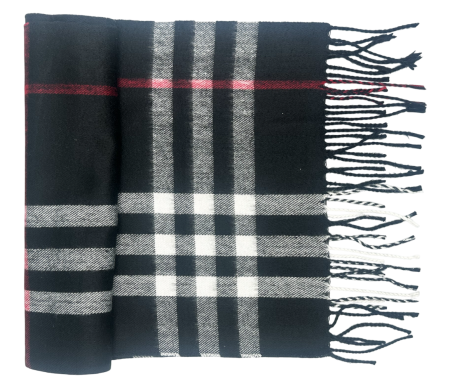 Esarfe & Fulare Barbatesti - Esarfa ingusta Cashmere TERRY, Negru, 36x180cm