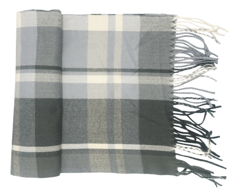 Esarfe & Fulare Barbatesti - Esarfa ingusta Cashmere TERRY, Gri, 36x180cm
