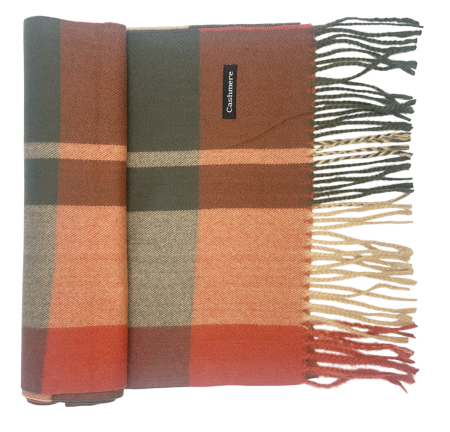 Esarfe & Fulare Barbatesti - Esarfa ingusta Cashmere TERRY, Multicolor, 36x180cm